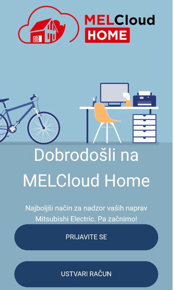 Aplikacija MELCloud Home za upravljanje naprav Mitsubishi Electric