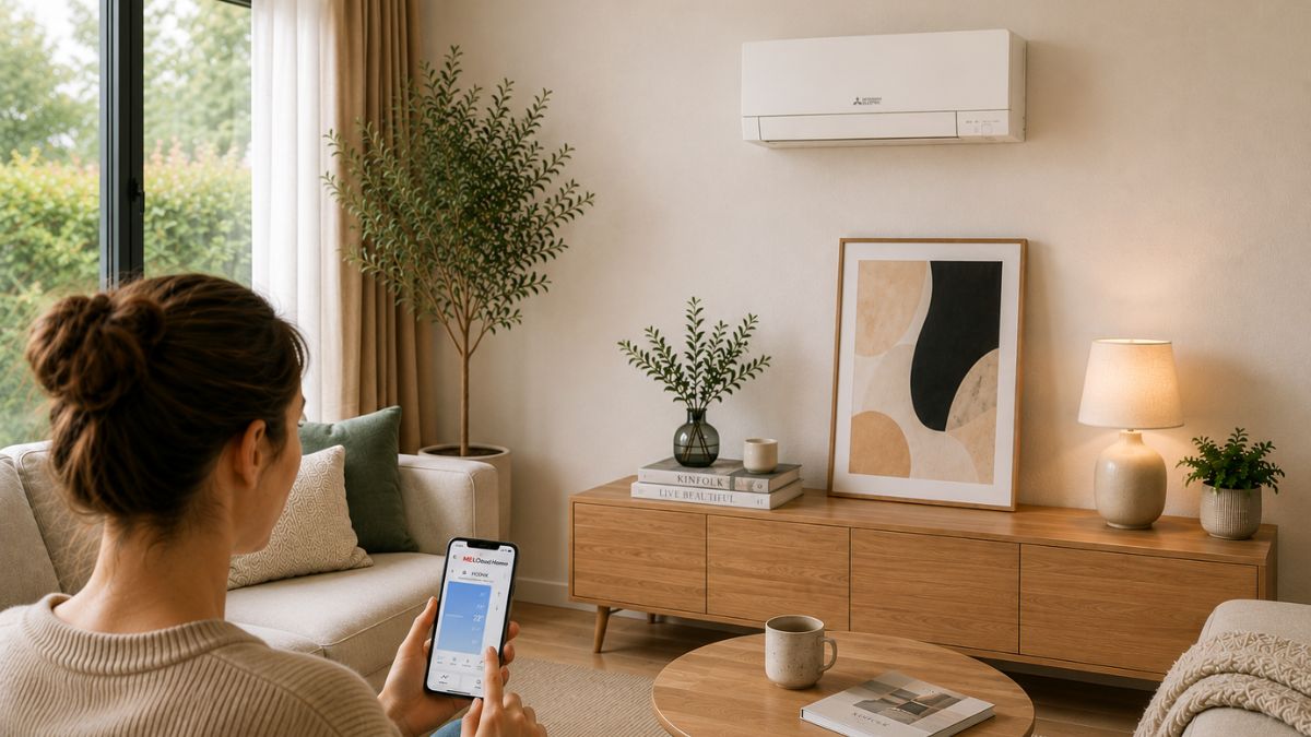 Upravljanje klimatske naprave Mitsubishi Electric z aplikacijo MELCloud Home
